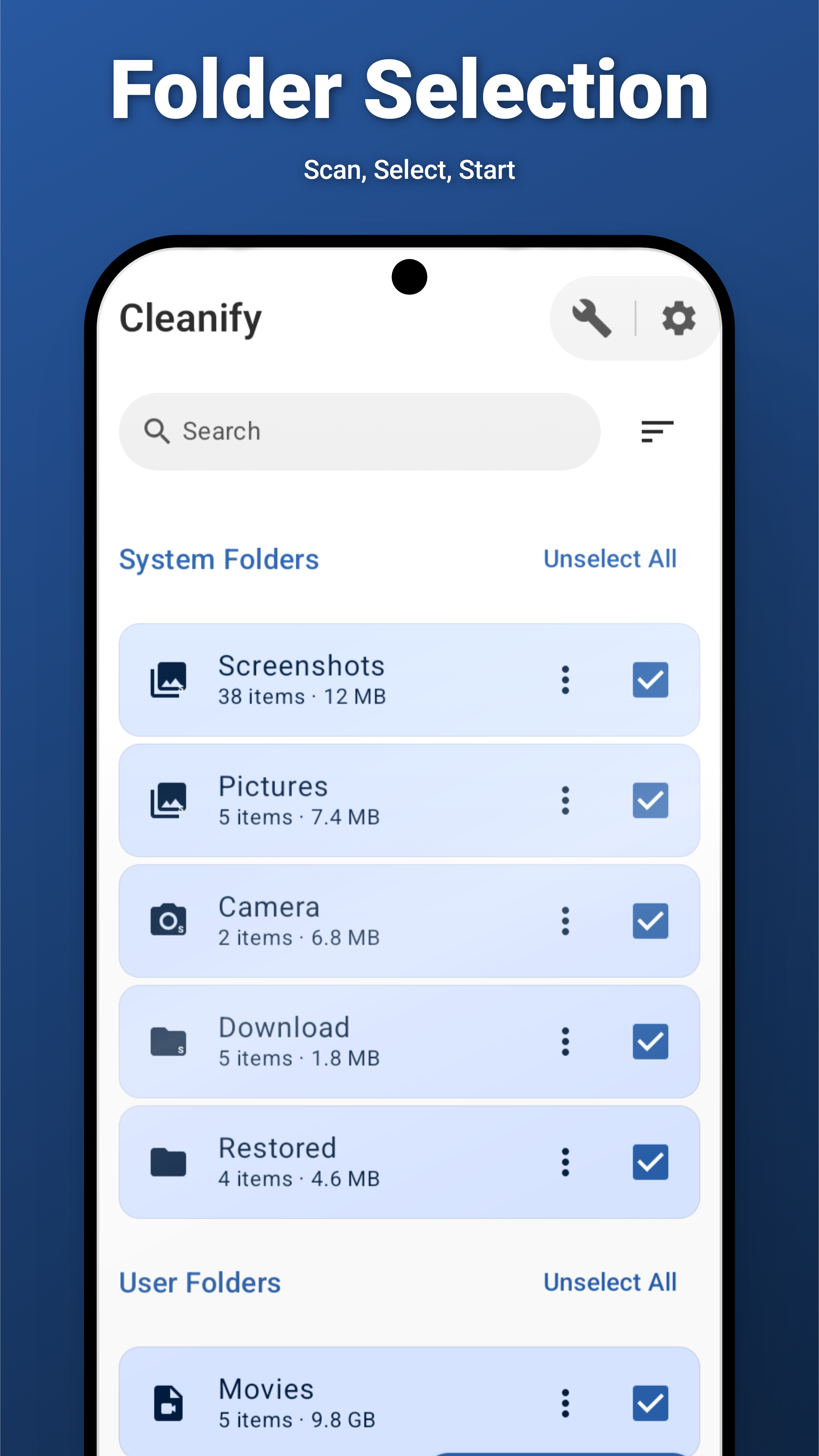 Folder Selection