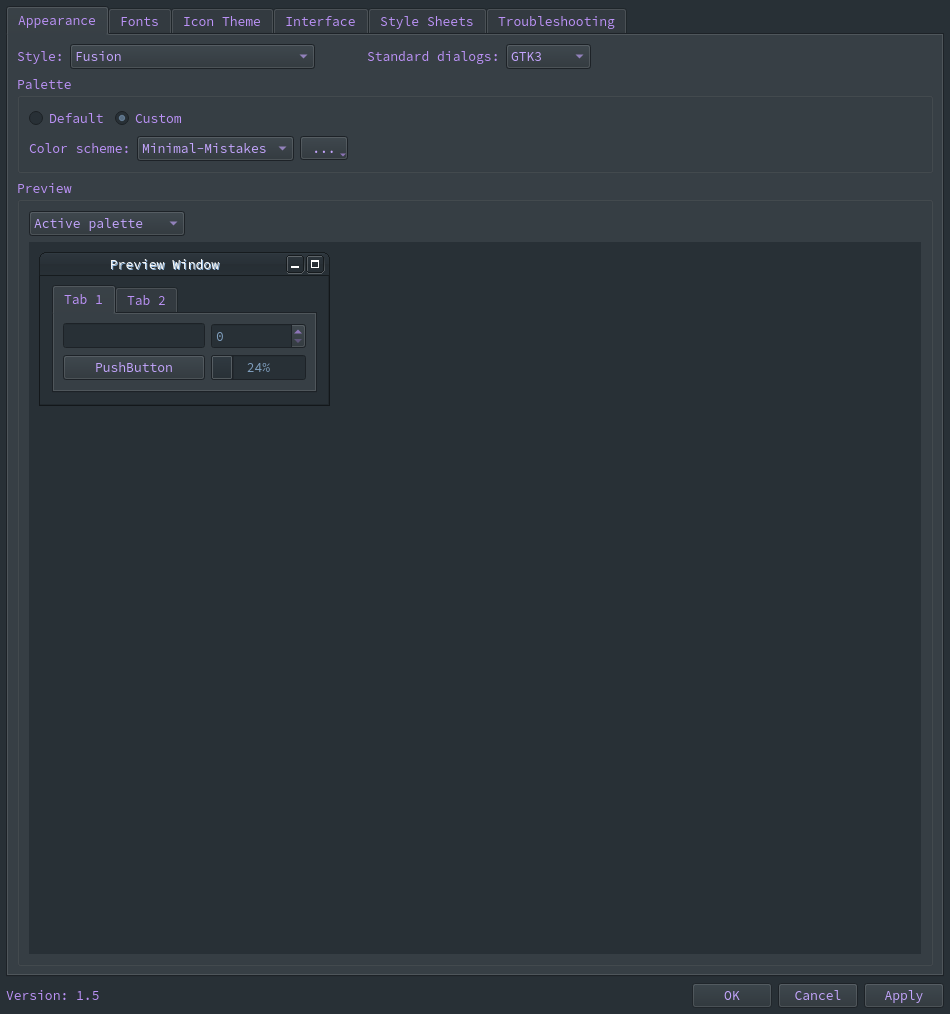 GitHub - MidniteSunrise/qt: Dark theme for QT