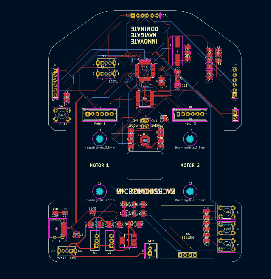 Micromouse v2, from the project README