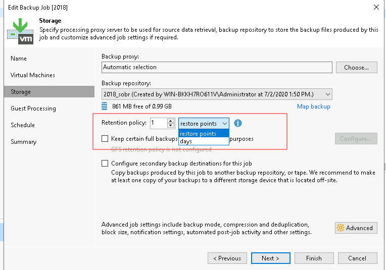 veeam immutable backup