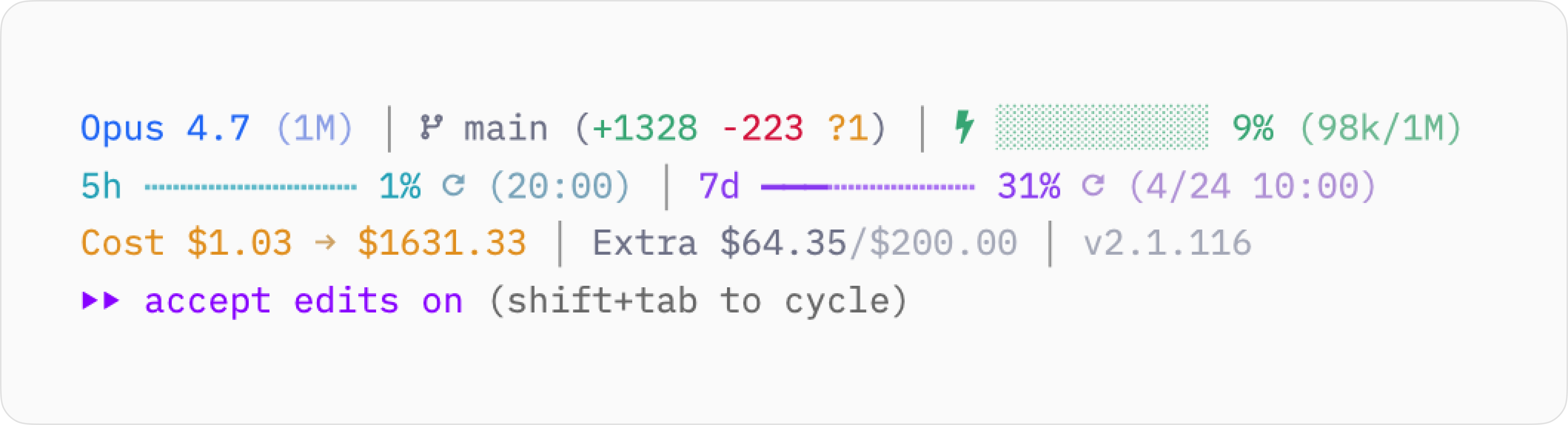 Light palette preview