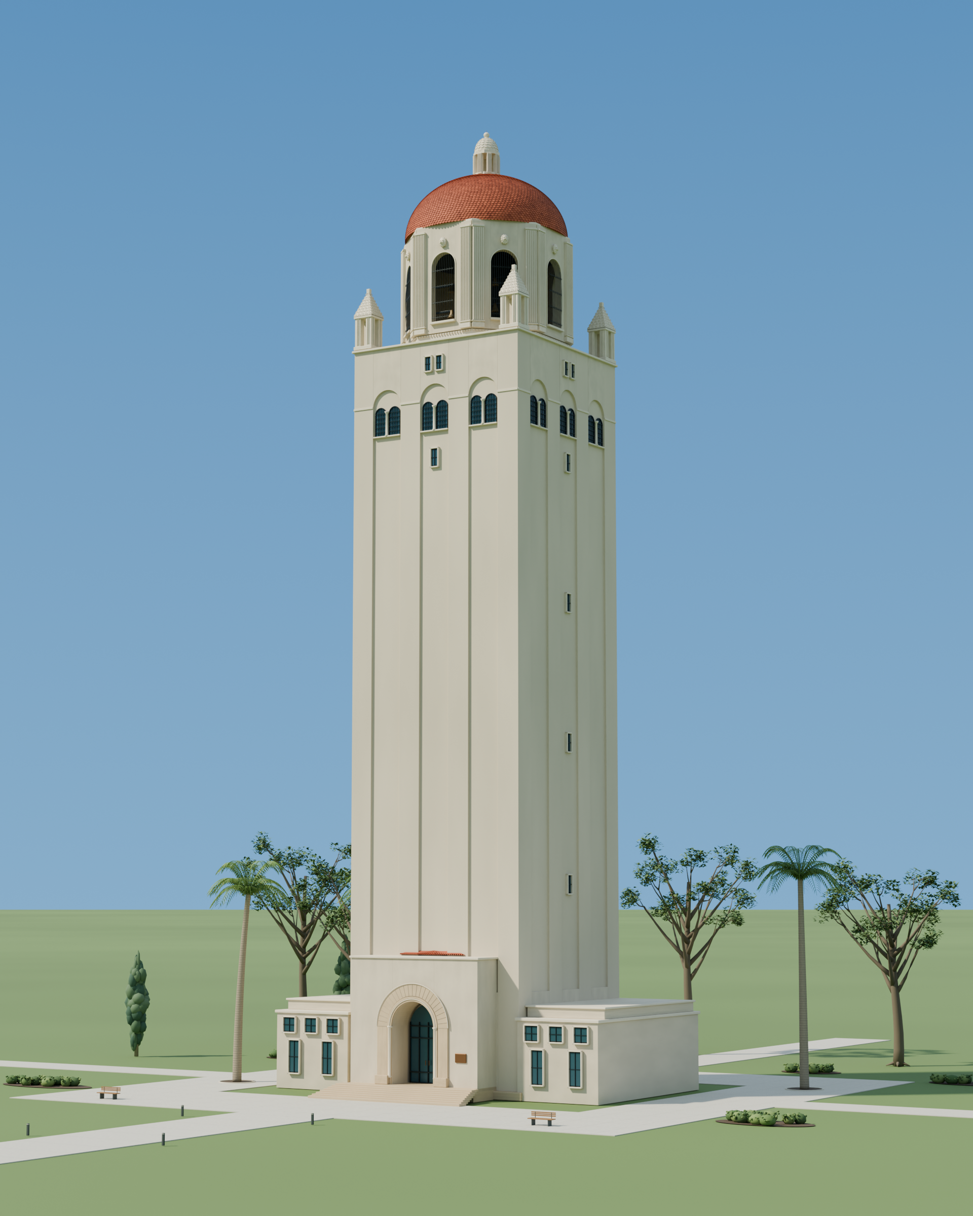 Stanford in Blender:五组可编辑校园建筑