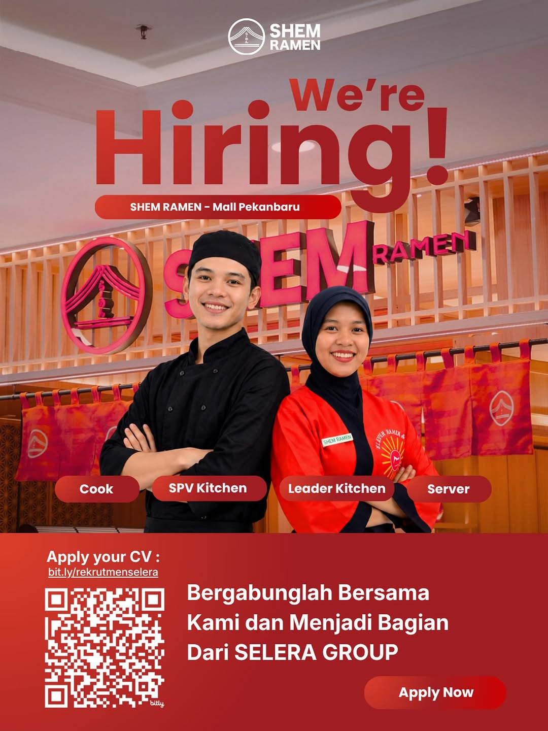 Lowongan Cook & Posisi Lainnya Shem Ramen Pekanbaru