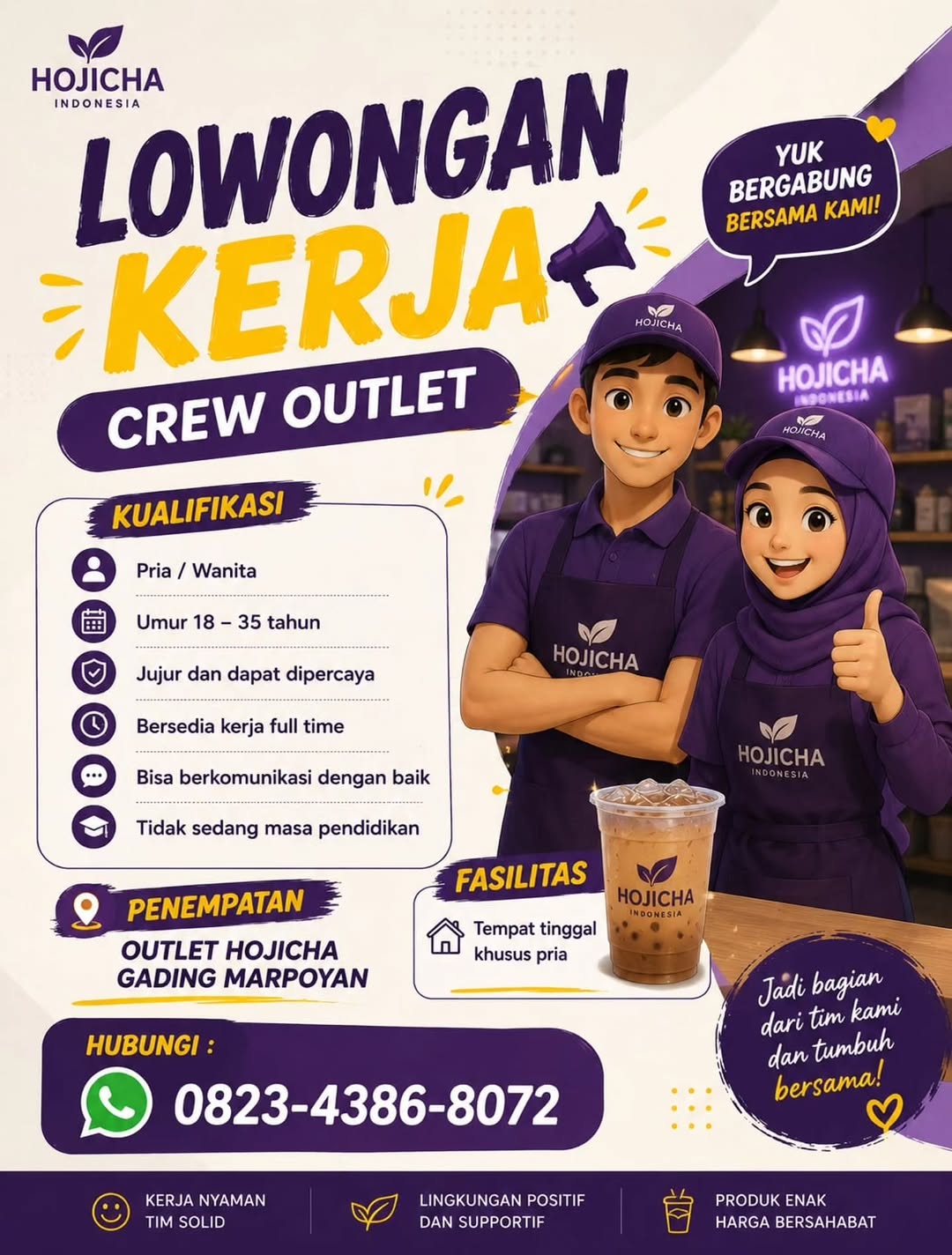 Lowongan Crew Outlet Hojicha Indonesia Pekanbaru