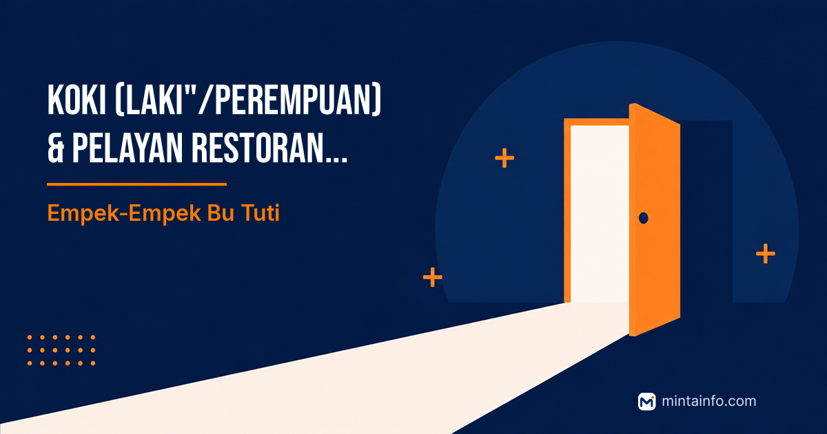 Lowongan KOKI (LAKI"/PEREMPUAN) & PELAYAN RESTORAN (PEREMPUAN) Empek-Empek Bu Tuti Pekanbaru