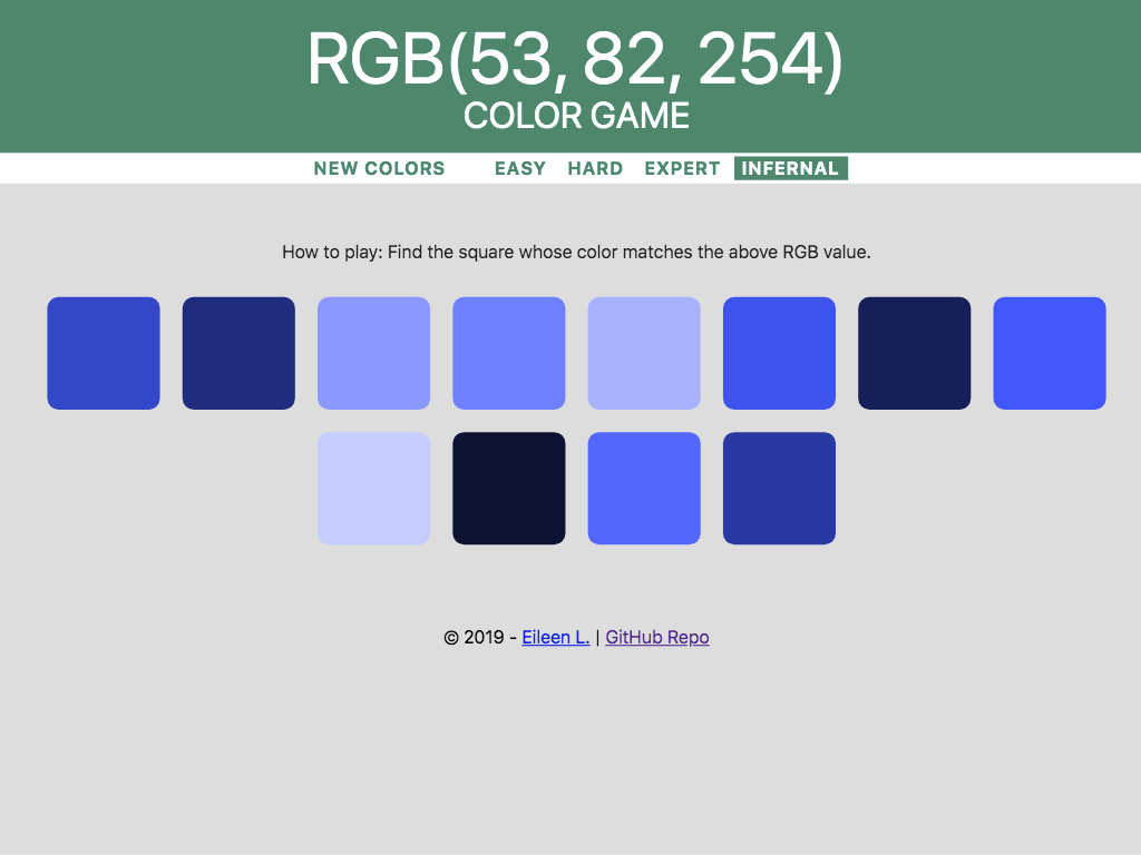 GitHub - minteapixel/rgb-game: Responsive color game web app built with ...