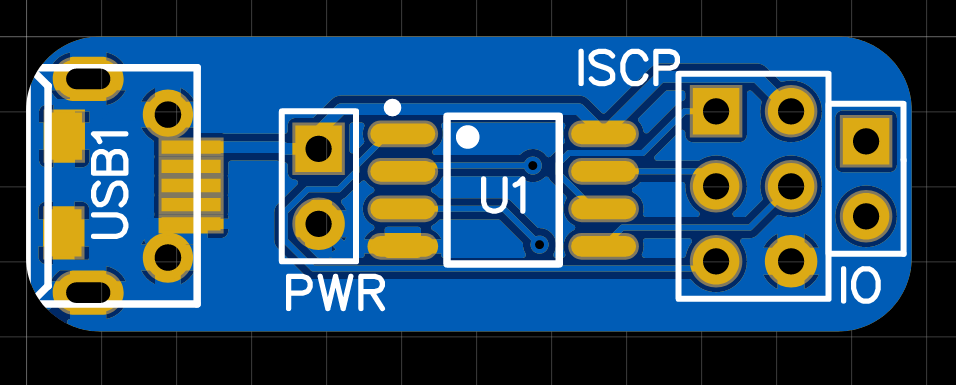 attiny85 mini board front