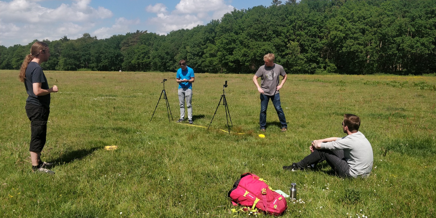 Performing an experiment on a field using two phones