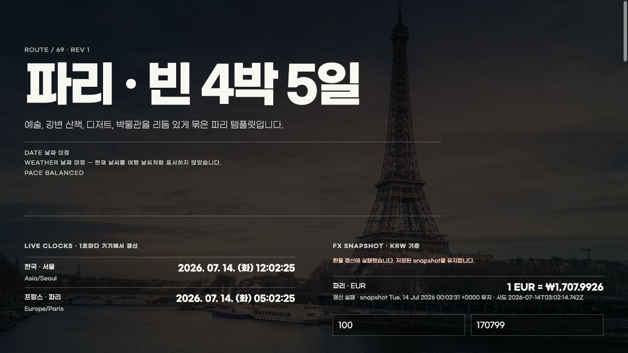파리와 빈 독립 HTML export