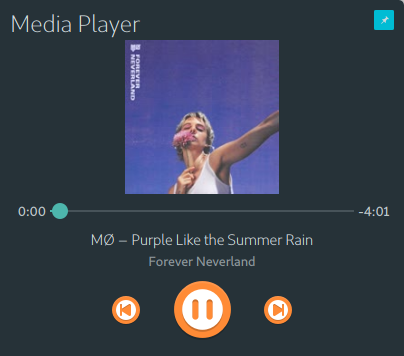 KDE Media Player displaying cmus music data