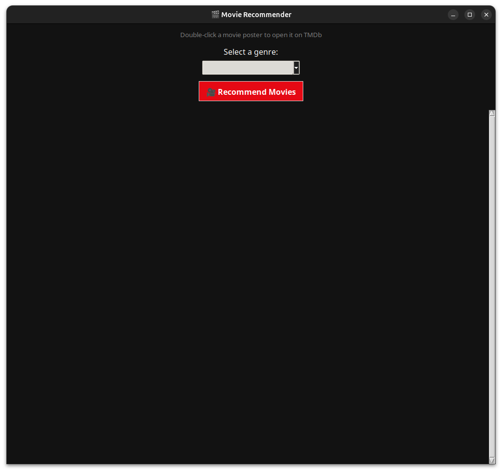 MovieRecommender Desktop GUI