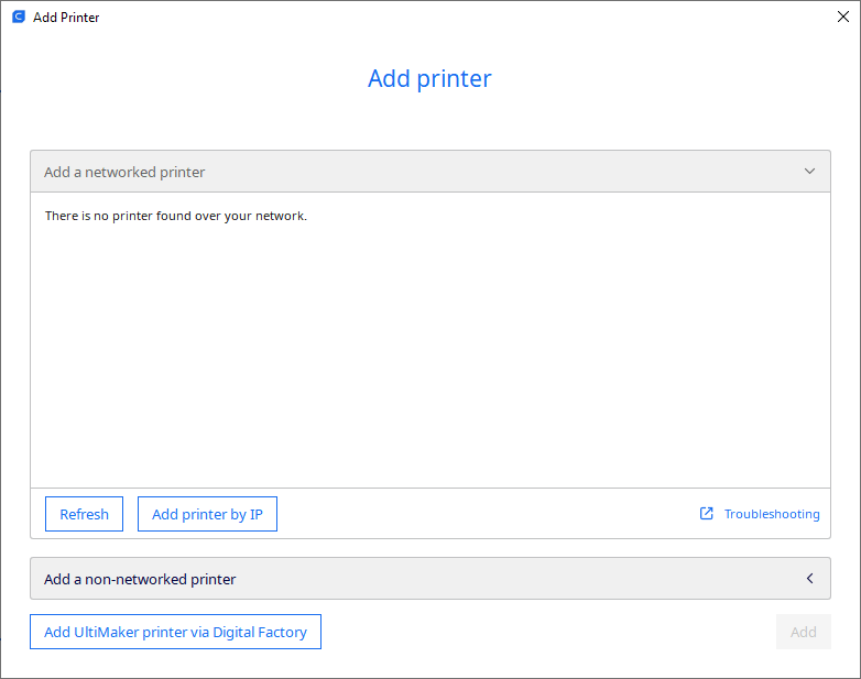 Add a non-networked printer