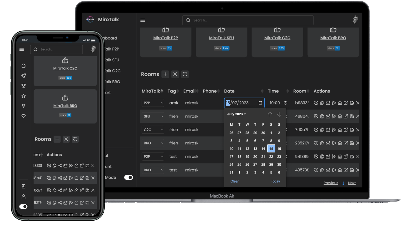 MiroTalk WEB - WebRTC Meeting Rooms