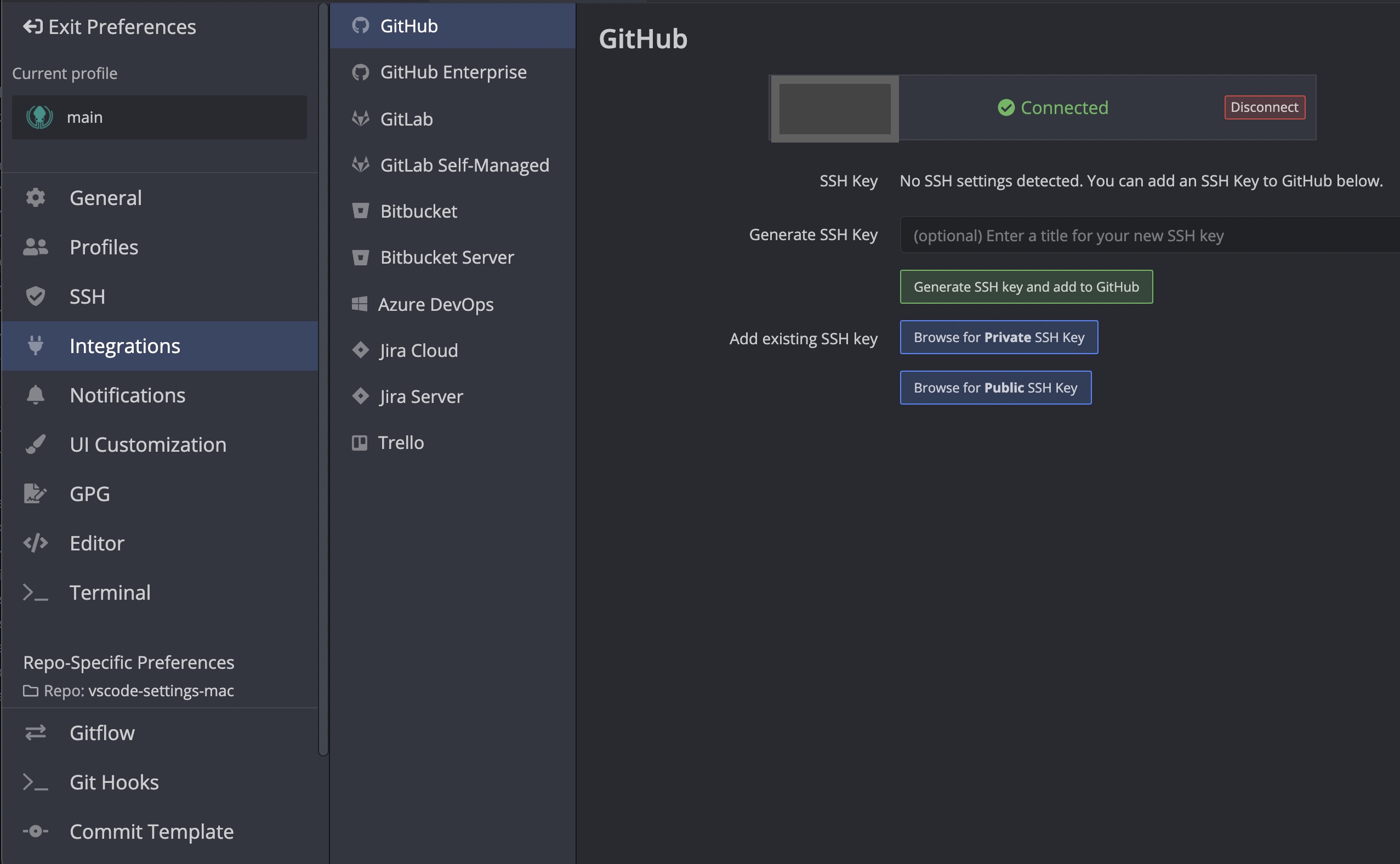 gitkraken-settings-integrations