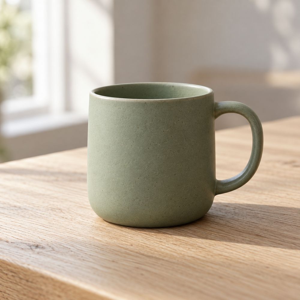 Product photo of a ceramic mug from Claude Code