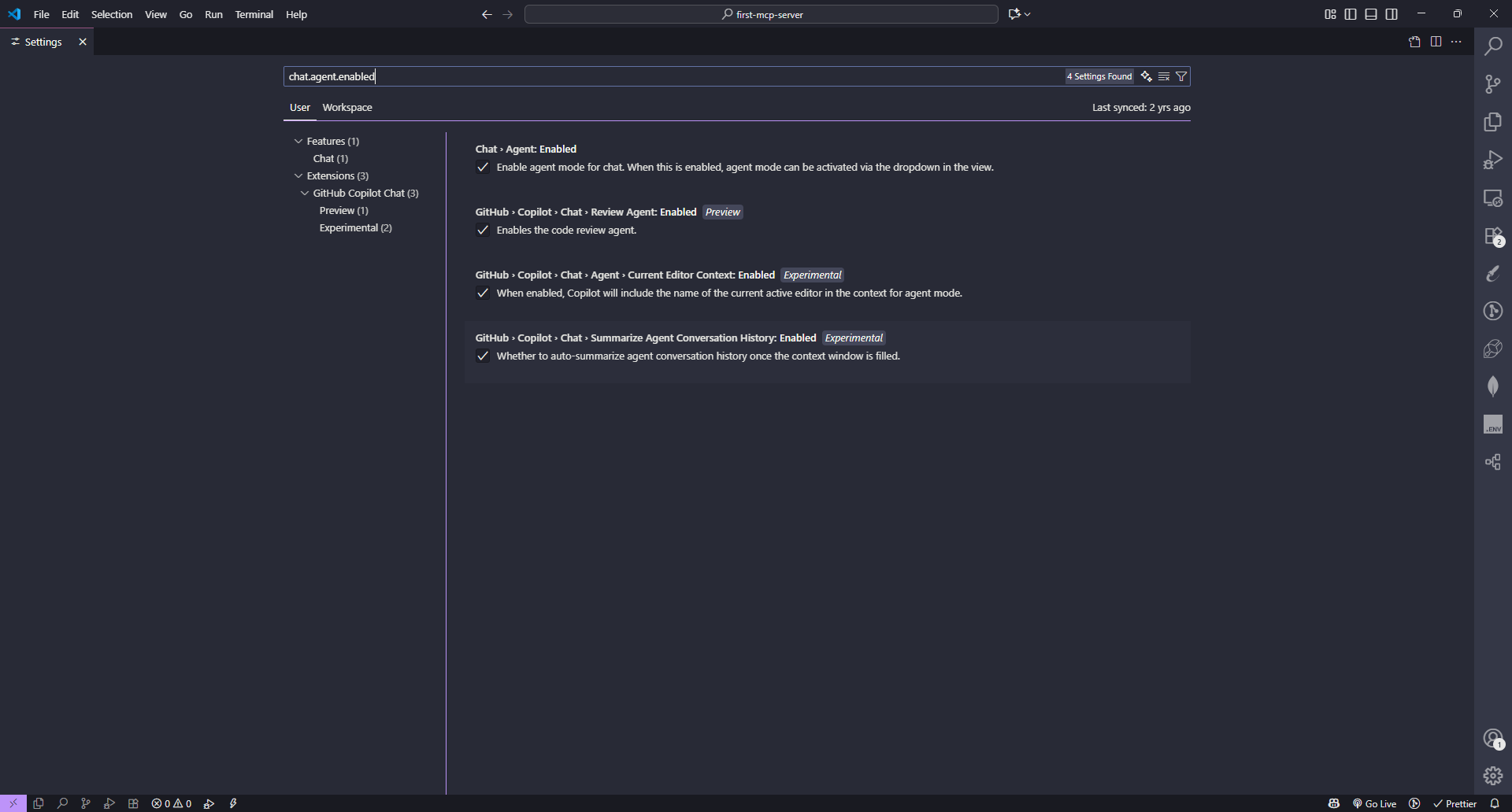 Captura de Visual Studio Code