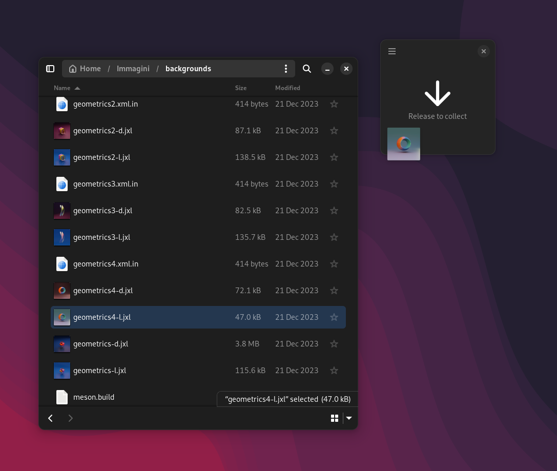 Preview of Collector - Dropover replacement for linux