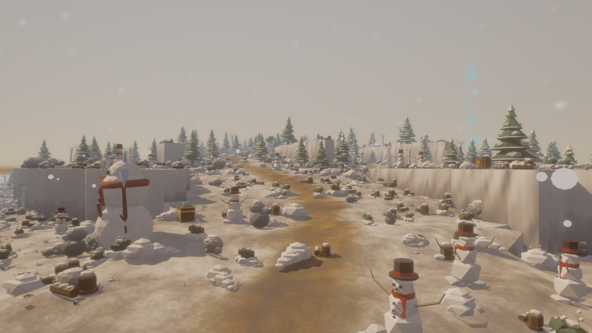 The snowbound pinewood