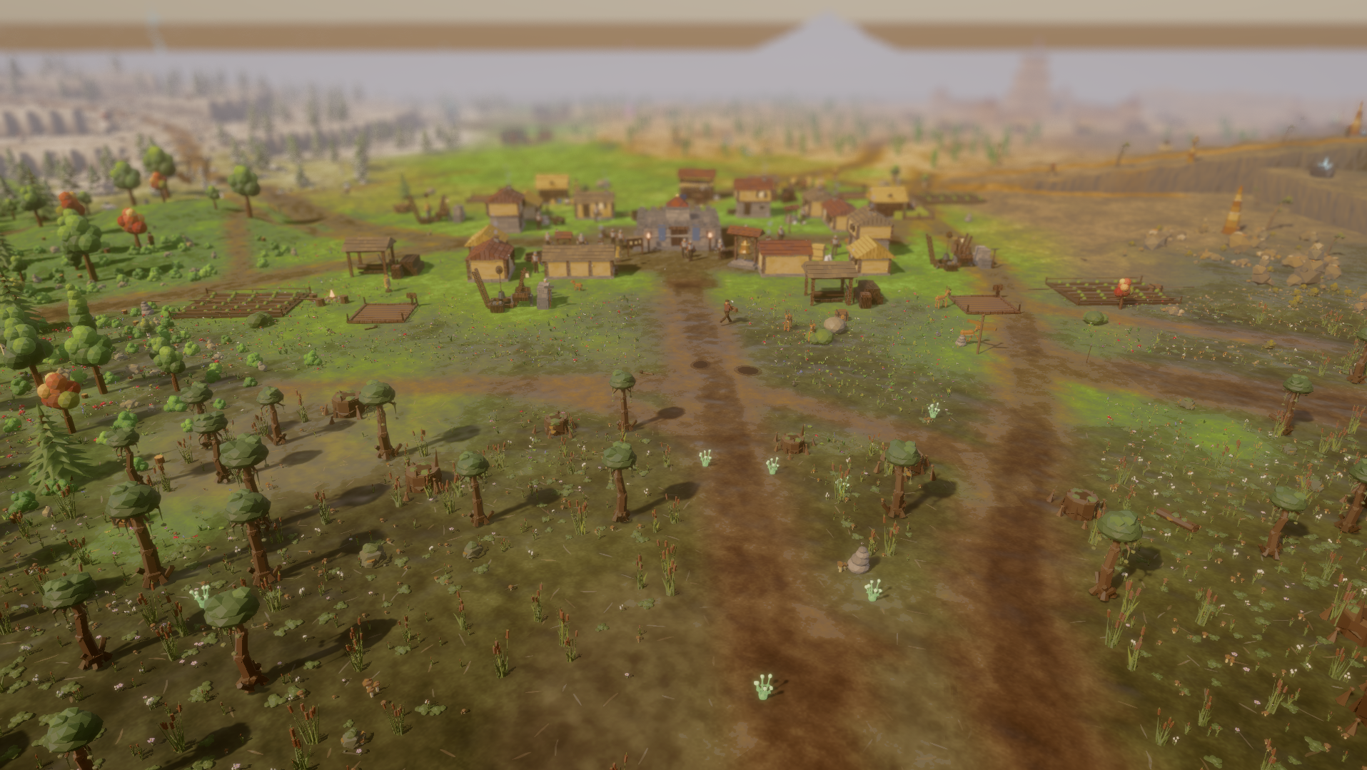 The keep and village at the island's heart