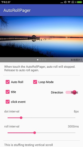 GitHub - missmess/autorollpager: For Android. AutoRollPager can display ...