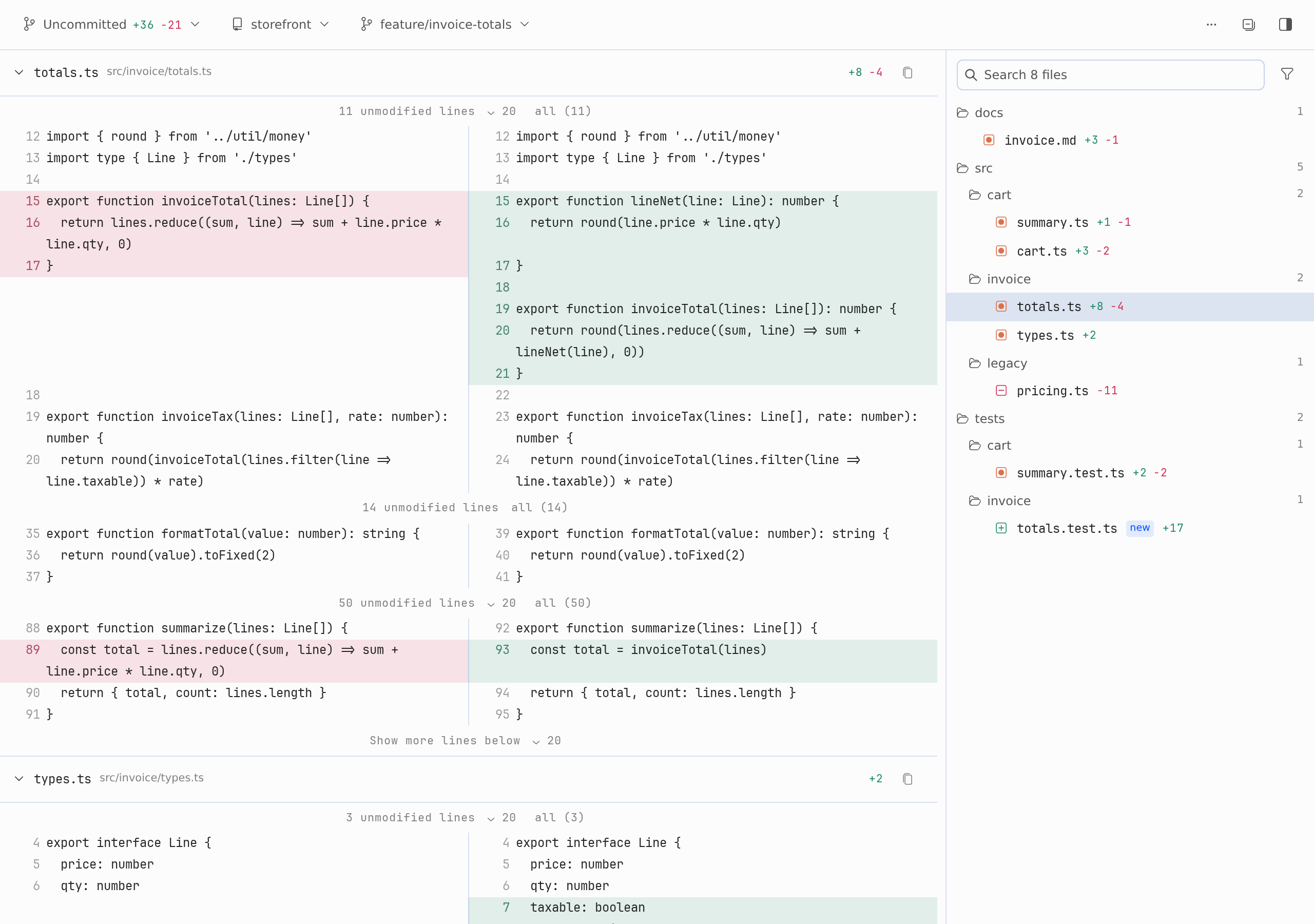 The pane in split layout