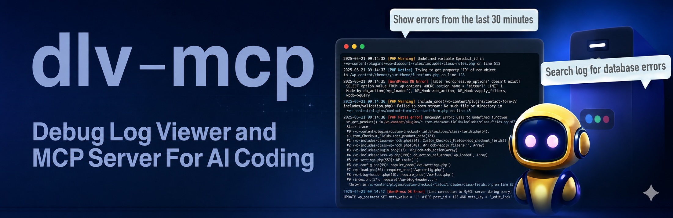 DLV-MCP - Debug Log Viewer and MCP Server for AI Coding