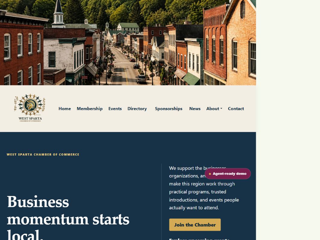 West Sparta Chamber homepage