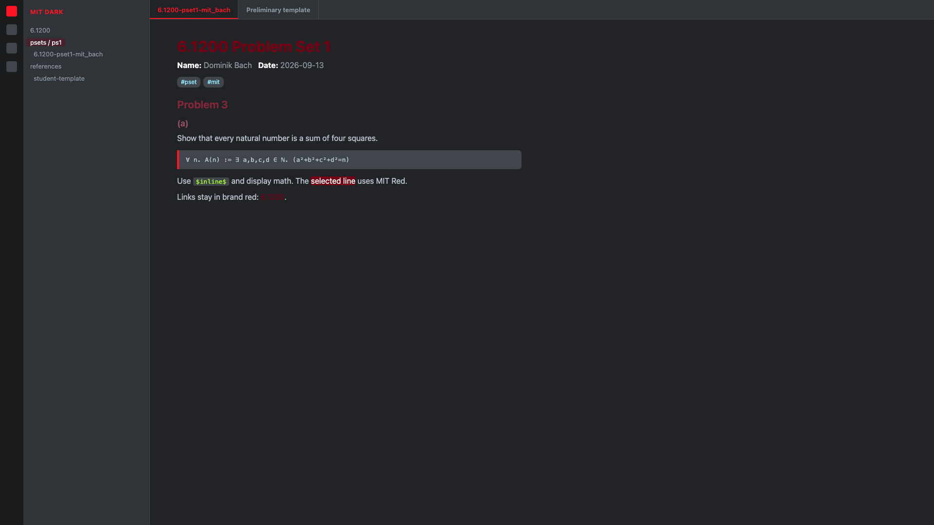 MIT Dark editor