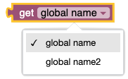 A picture of a getter block with a dropdown