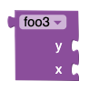 A picture of a procedure call block with a value