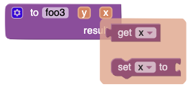 A picture of a procedure definition block with return and with flydown