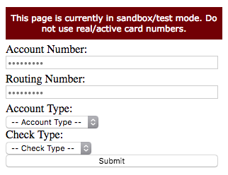 Example: Drop-in ACH/eCheck form (blank)