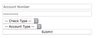 Example: Raw ACH/eCheck form