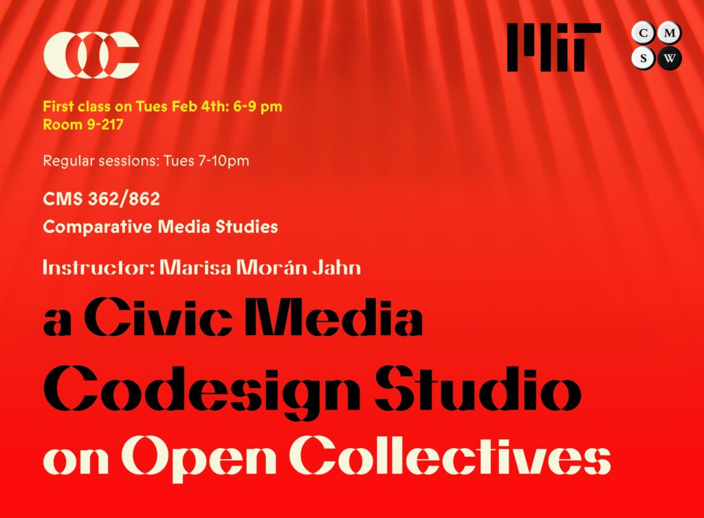 An image of the poster for the codesign studio in spring 2020. Poster text is in the body of the post.