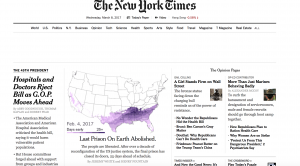 Created a NYT front page that depicts one of Rachel's dreams of the future 