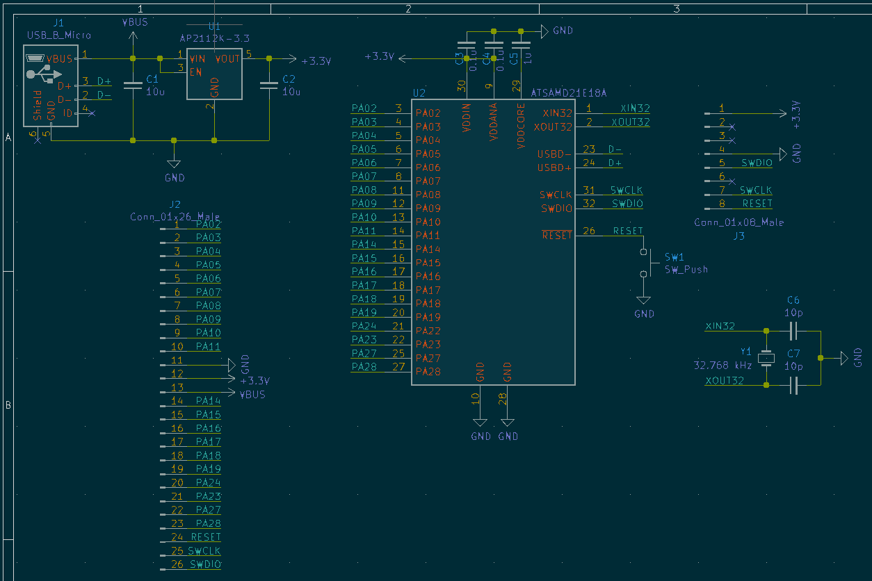 Samd21e breakout, from the project README
