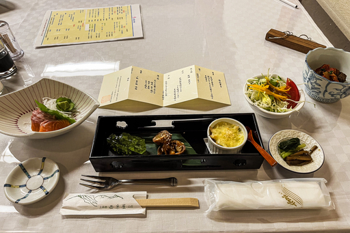 西糸屋山荘の夕食 西糸屋山荘の夕食