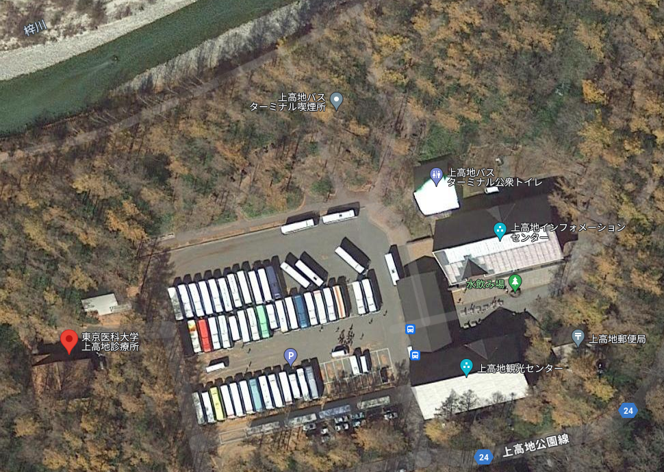 上高地診療所の場所 上高地診療所の場所