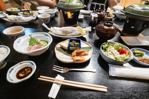 西糸屋山荘の夕食 西糸屋山荘の夕食