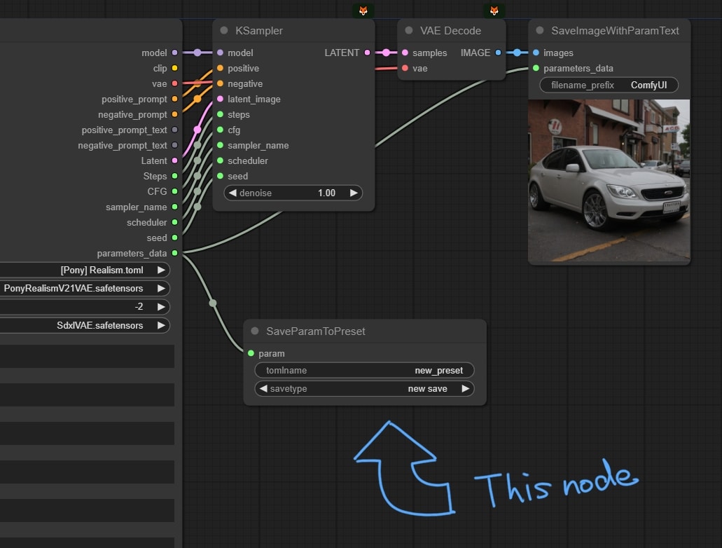 Screenshot of LoadSetParametersNode.