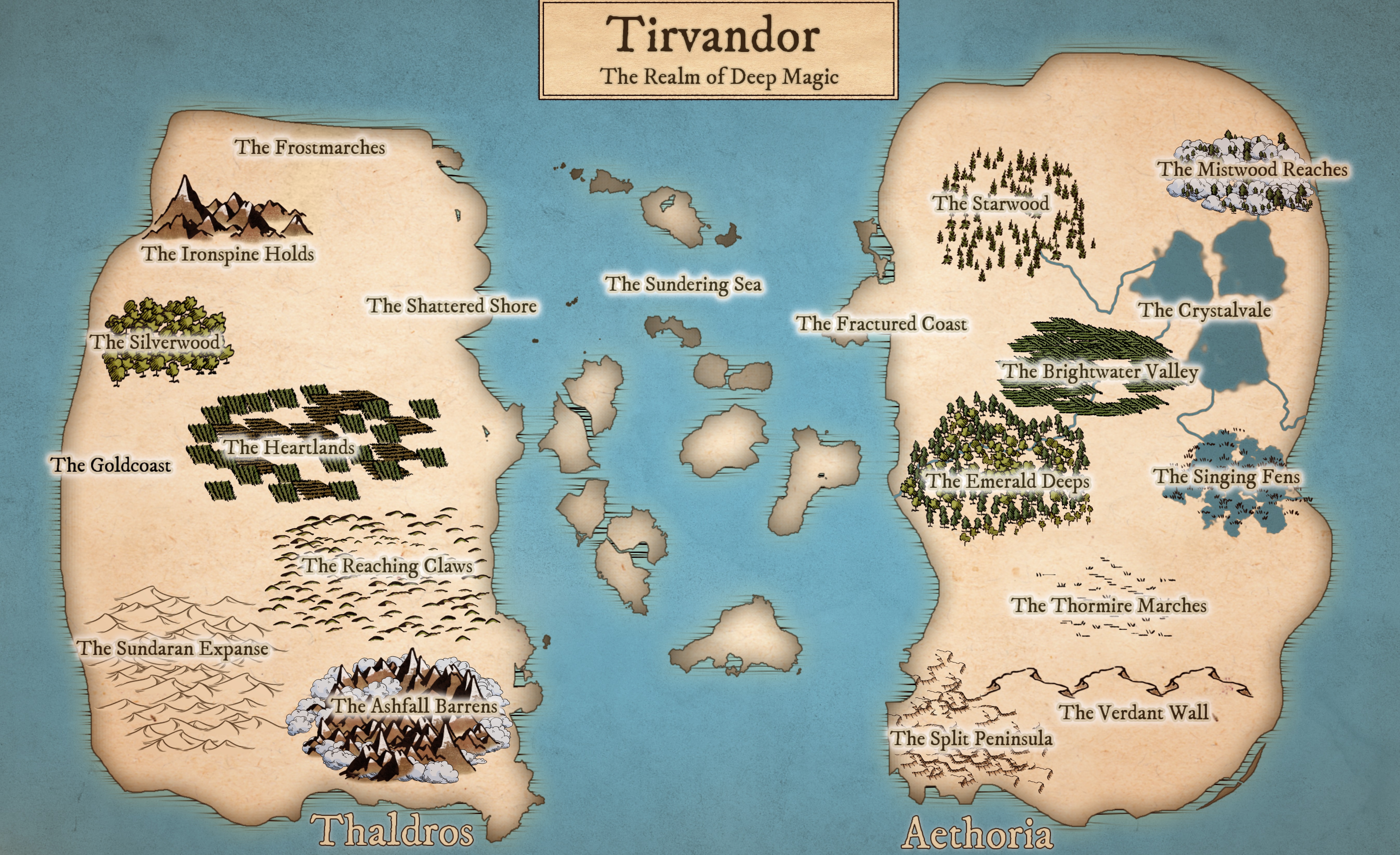 Map of Tirvandor