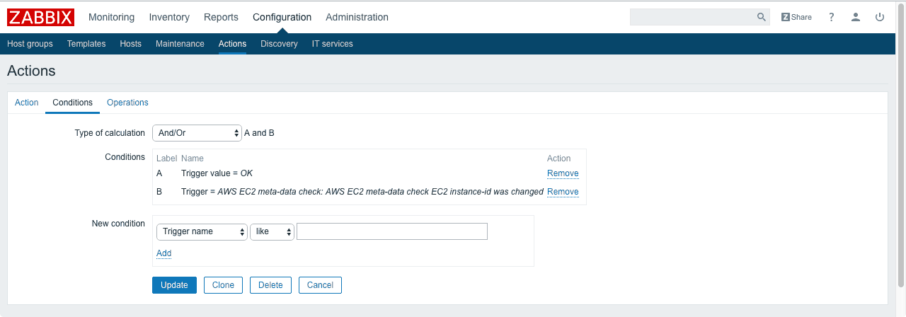 instance-id registration action (condition)