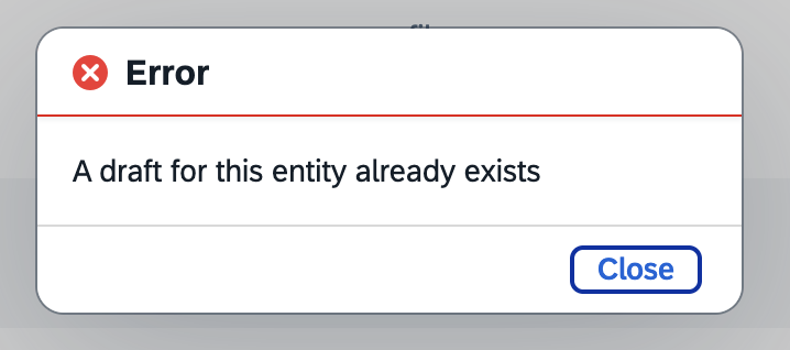 Lock conflict error dialog