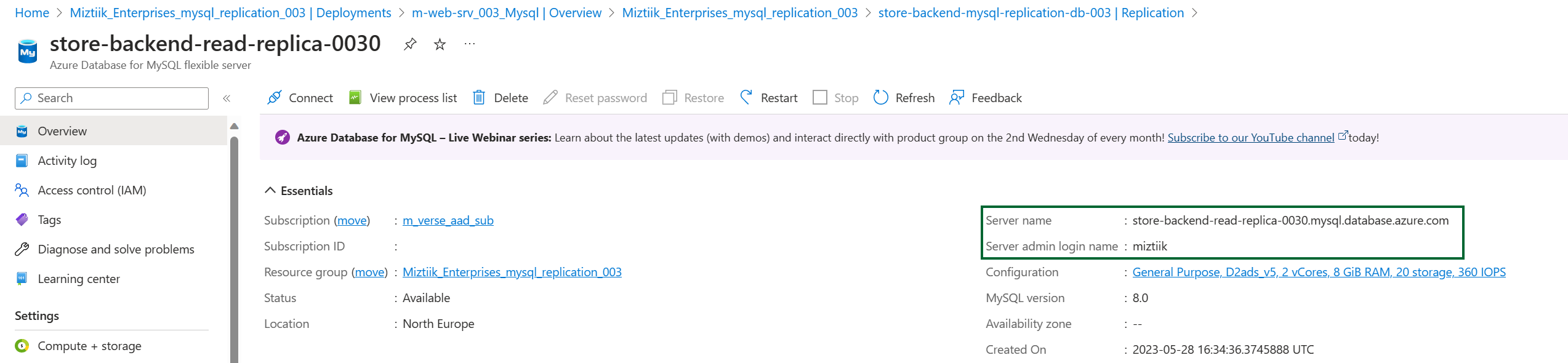 Miztiik Automation - AAzure Database for Flexible MySQL with User Assigned Read Replica for better performance