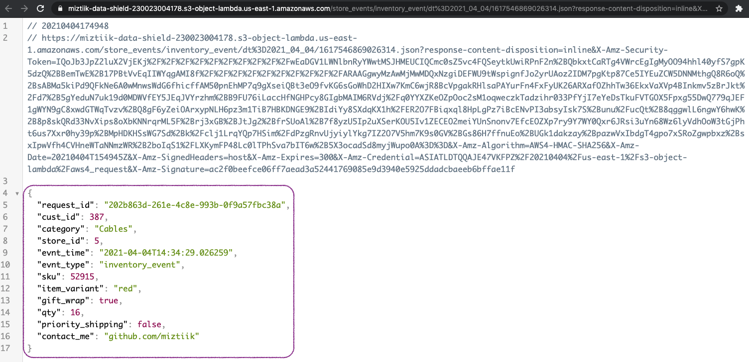 Miztiik Automation: S3 Object Lambda - Process S3 Retrieved Data Inflight