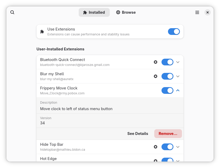Screenshot of the main GUI (light mode)