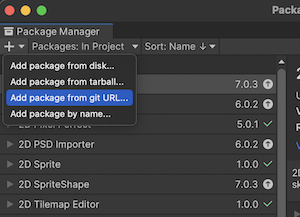 Add package from git URL..