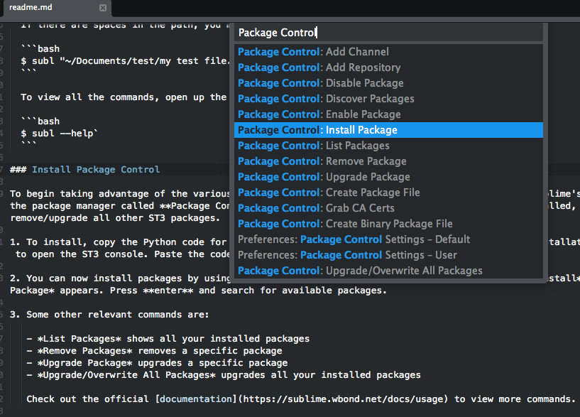 i cant access package control sublime text 3