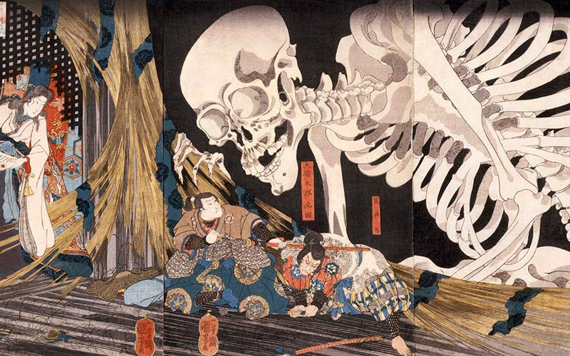 Takiyasha the Witch and the Skeleton Spectre, c. 1844 (Kuniyoshi)