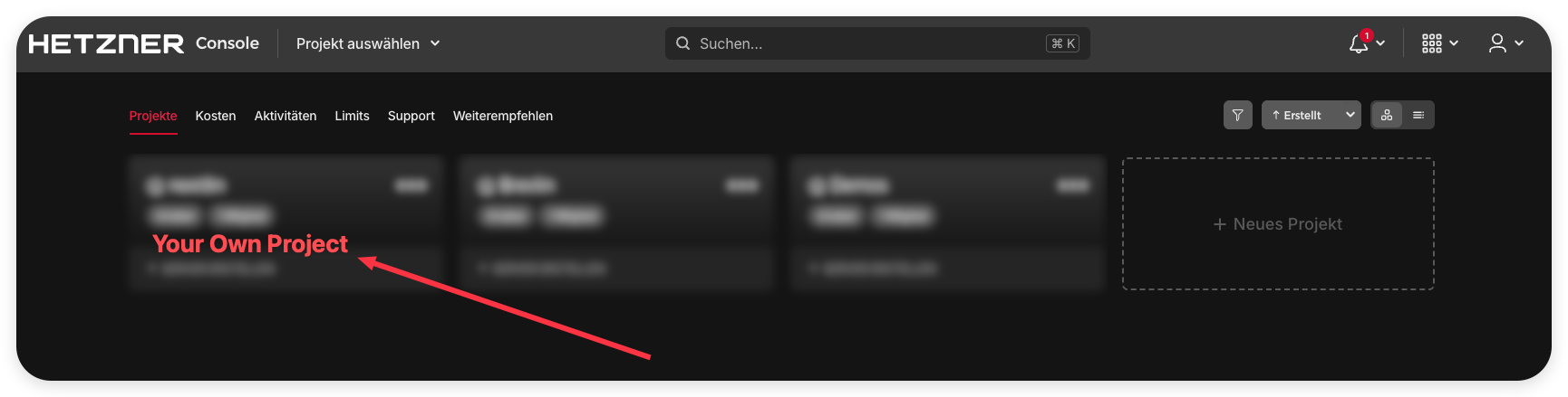 Select your project